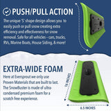 EVERSPROUT Never-Scratch SnowBuster 7-to-24 Foot (Up to 30 Ft Standing Reach) | Pre-Assembled Extendable Roof Rake for Snow Removal | Heavy-Duty Aluminum, Soft Foam Pad | Exclusive Push/Pull Design
