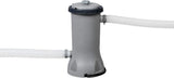 Bestway 56655E Power Steel 16ft x 10ft x 42in Outdoor Oval Frame Above Ground Swimming Pool Set with 1000 GPH Cartridge Filter Pump, Ladder, and Cover