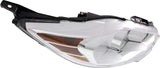Evan-Fischer Headlight Set of 2 Compatible with 2011-2013 Ford Fiesta Clear Lens Halogen Composite With bulbs CAPA Driver and Passenger Side